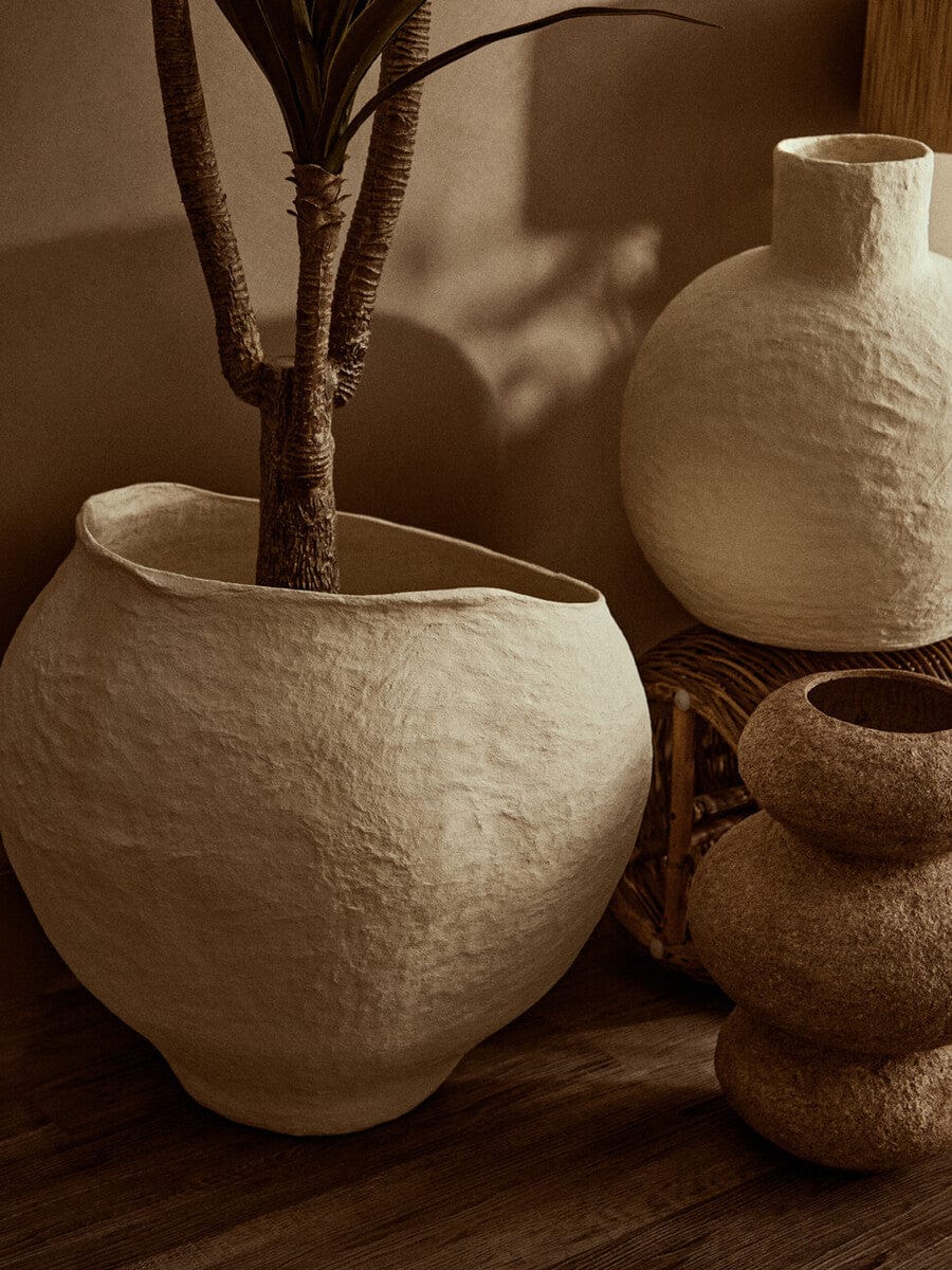 Hamilton Interiors Living Sanai Cotton Mache And Coco Shell Bubble Vase House of Isabella UK