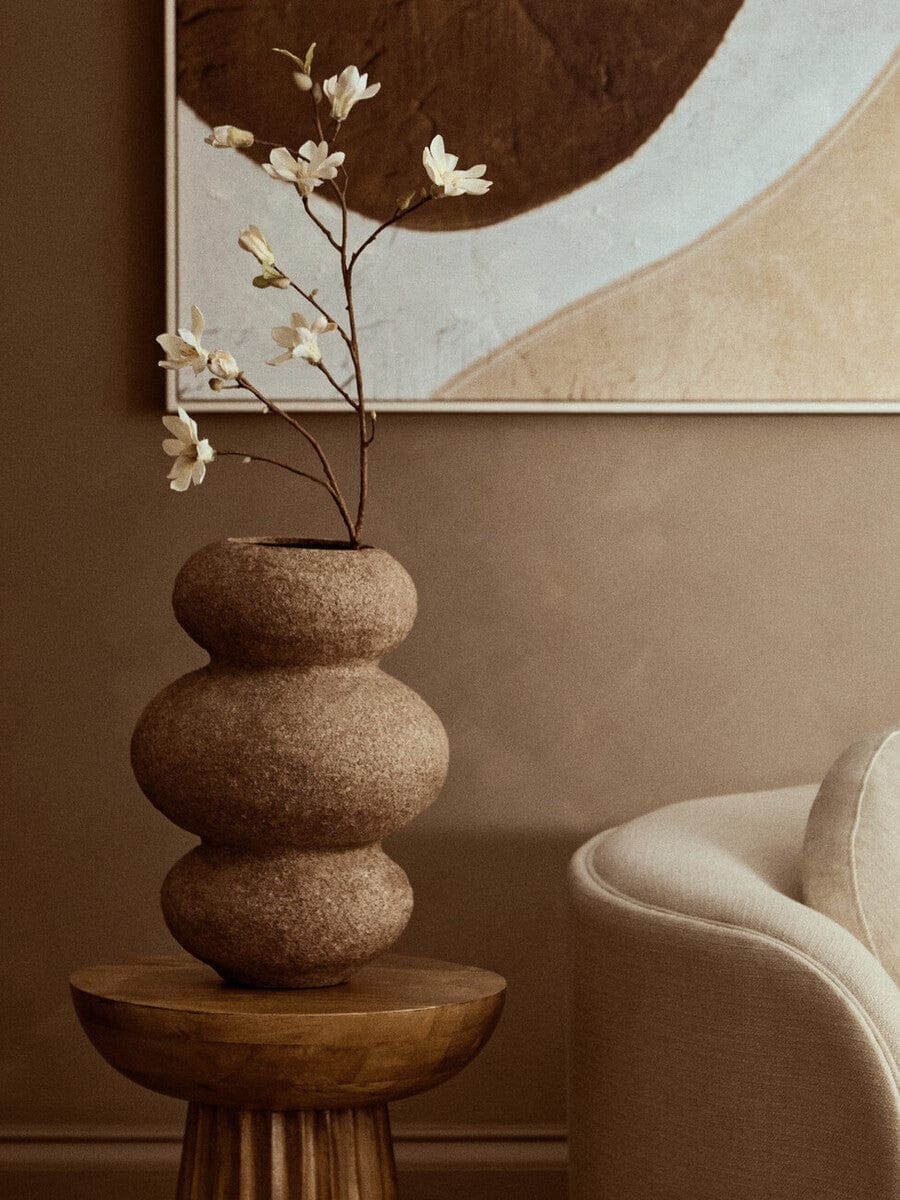 Hamilton Interiors Living Sanai Cotton Mache And Coco Shell Bubble Vase House of Isabella UK