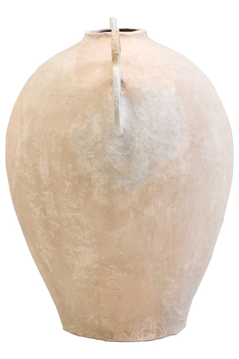Hamilton Interiors Living Sanai Cotton Mache Large Vase With Decorative Handles House of Isabella UK