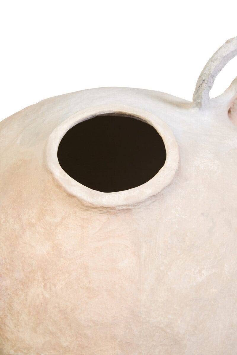 Hamilton Interiors Living Sanai Cotton Mache Large Vase With Decorative Handles House of Isabella UK
