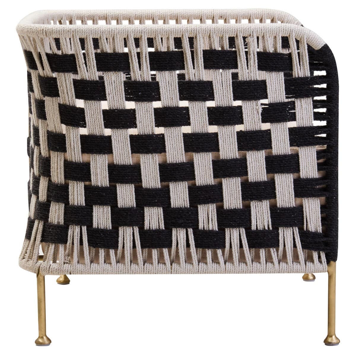 Hamilton Interiors Living Satna Black And White Jute Chair House of Isabella UK