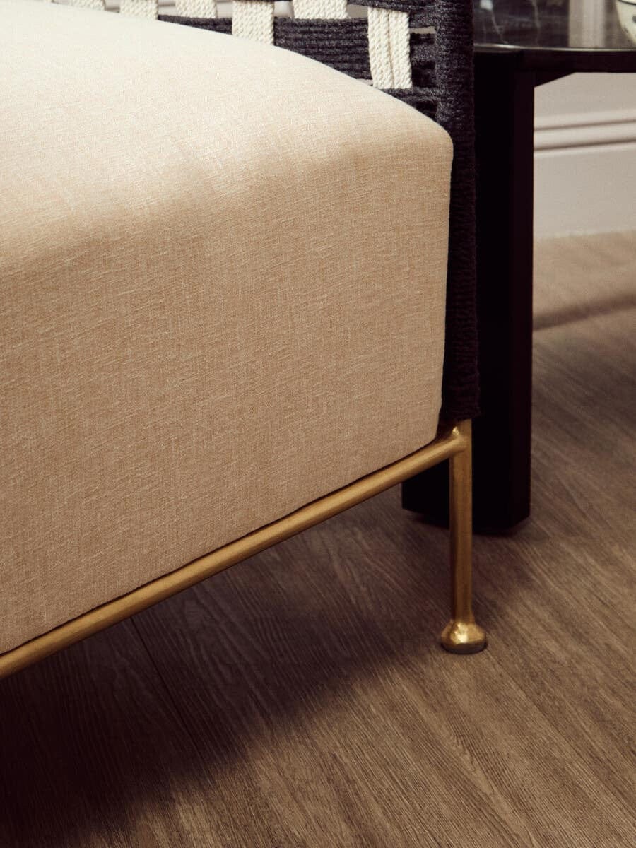 Hamilton Interiors Living Satna Black And White Jute Chair House of Isabella UK