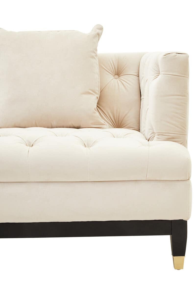 Hamilton Interiors Living Sefira 2 Seat Ivory Fabric Sofa House of Isabella UK