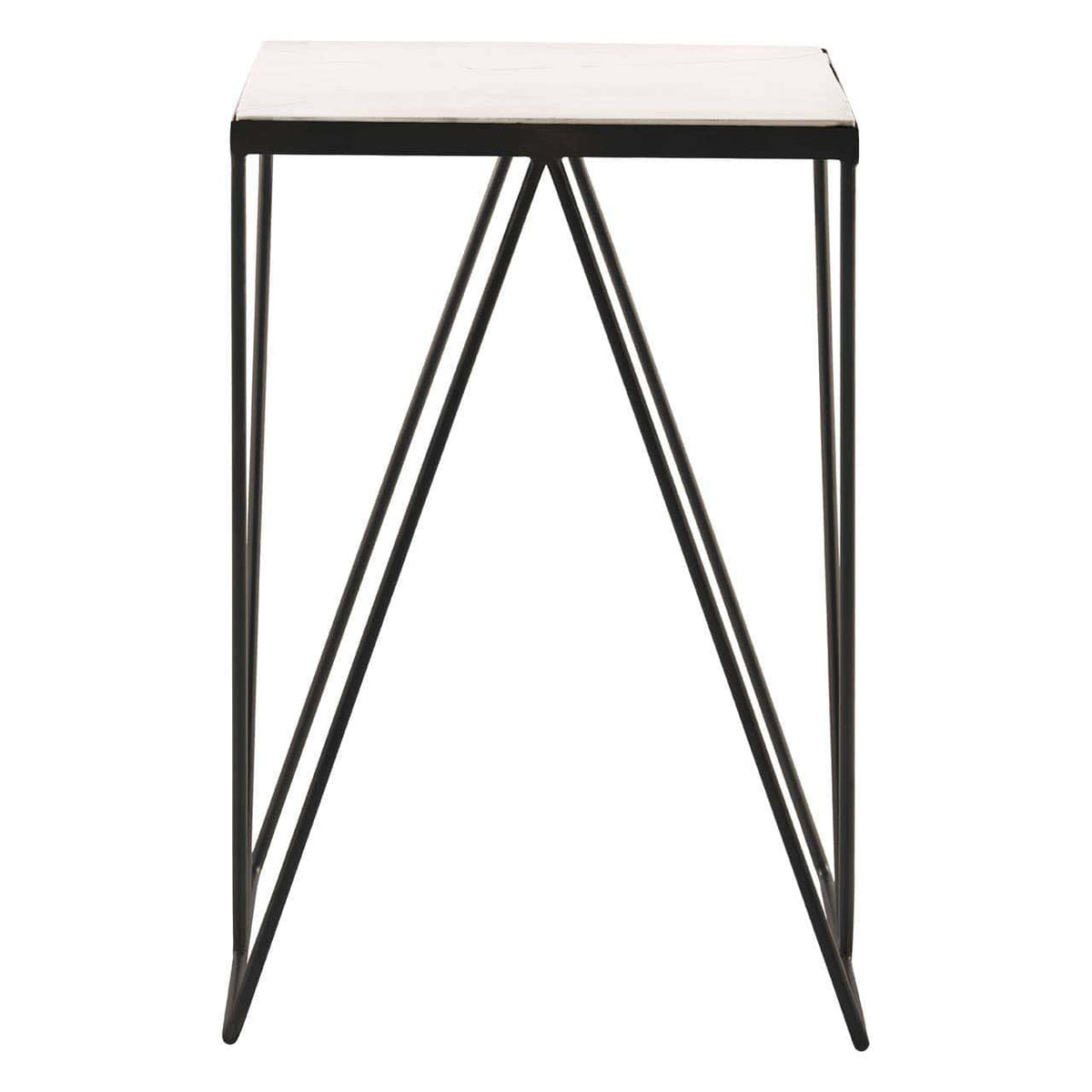 Hamilton Interiors Living Shalimar Side Table With Matte Black Legs House of Isabella UK