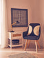 Hamilton Interiors Living Sherman White Wood and Rattan One Drawer Side Table House of Isabella UK