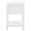 Hamilton Interiors Living Sherman White Wood and Rattan One Drawer Side Table House of Isabella UK