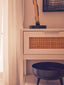 Hamilton Interiors Living Sherman White Wood and Rattan One Drawer Side Table House of Isabella UK