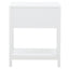 Hamilton Interiors Living Sherman White Wood and Rattan One Drawer Side Table House of Isabella UK