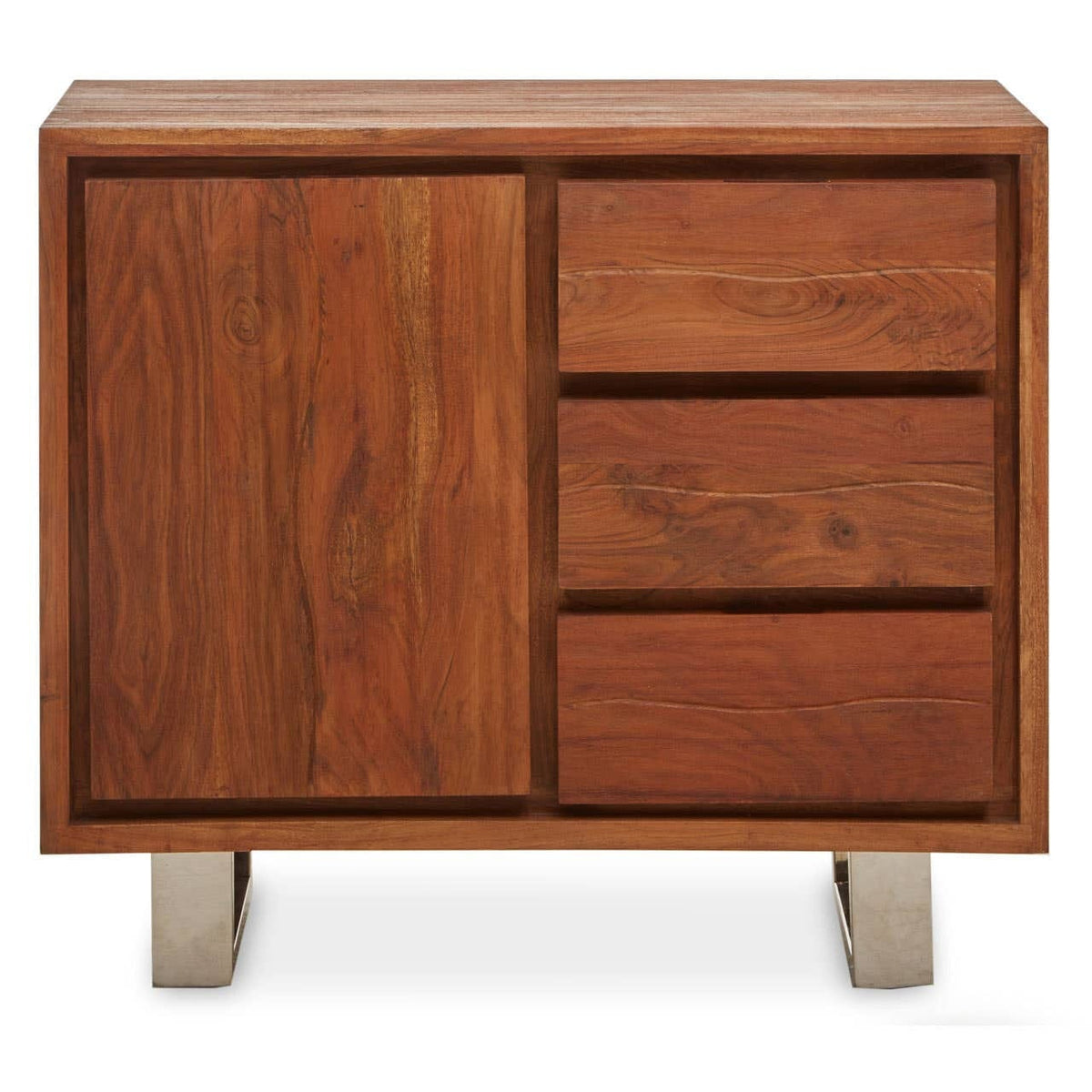 Hamilton Interiors Living Simla Acacia Wood 1 Door and 3 Drawers Sideboard House of Isabella UK