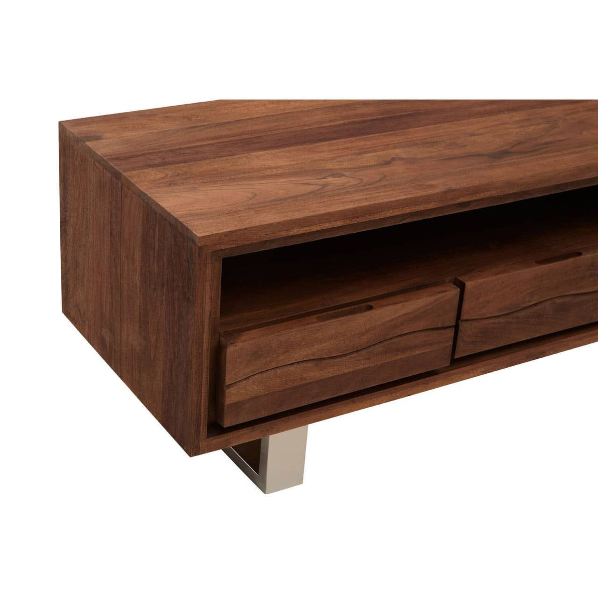 Hamilton Interiors Living Simla Acacia Wood Media Unit House of Isabella UK