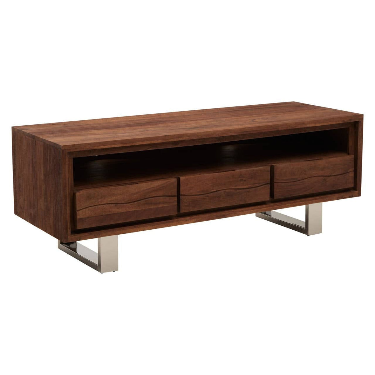 Hamilton Interiors Living Simla Acacia Wood Media Unit House of Isabella UK