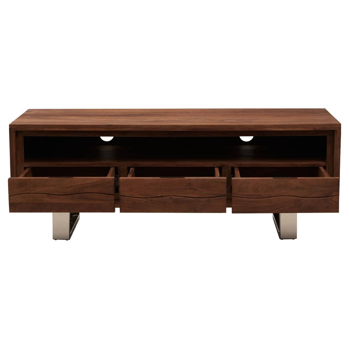 Hamilton Interiors Living Simla Acacia Wood Media Unit House of Isabella UK