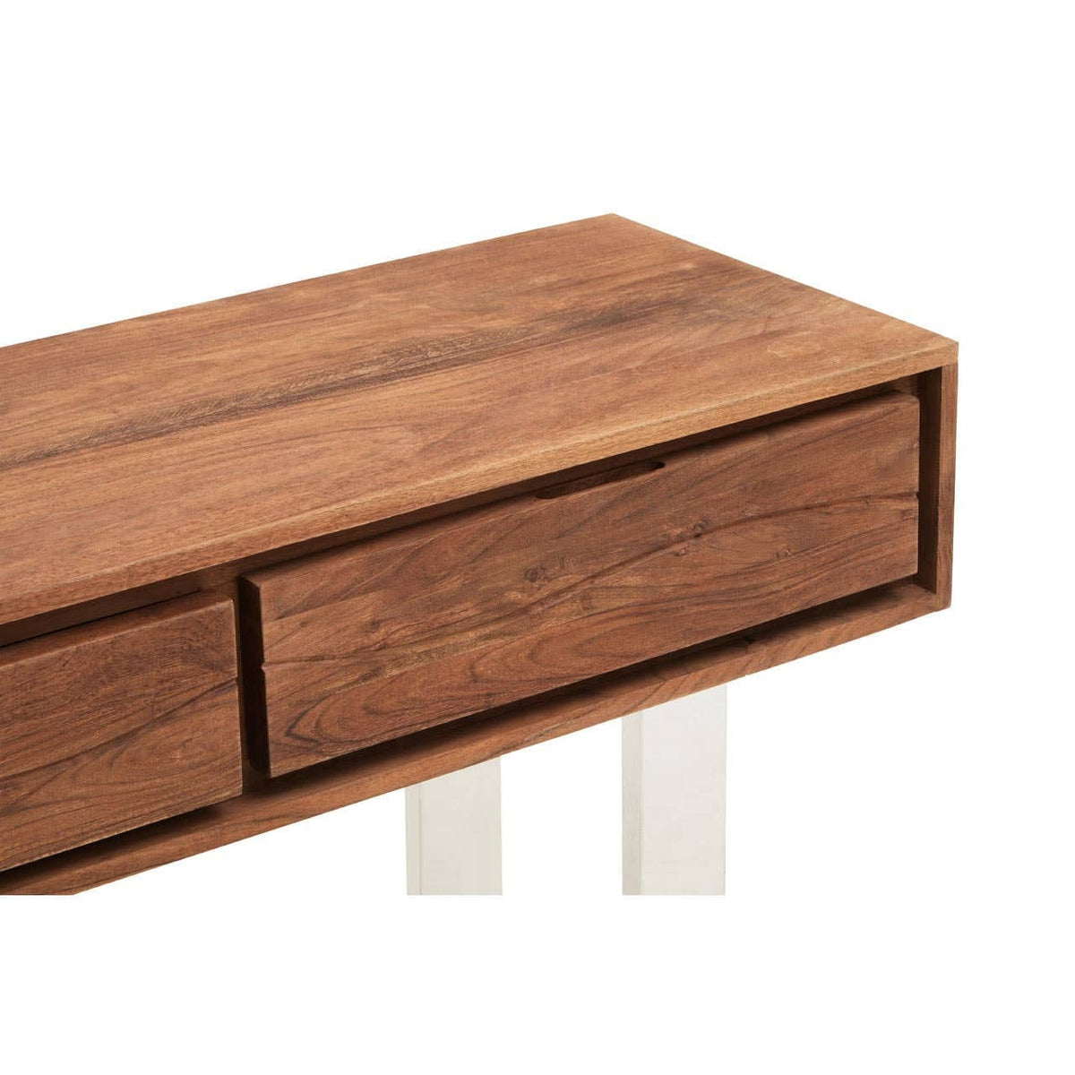 Hamilton Interiors Living Simla Acacia Wood Two Drawer Console Table House of Isabella UK