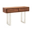 Hamilton Interiors Living Simla Acacia Wood Two Drawer Console Table House of Isabella UK