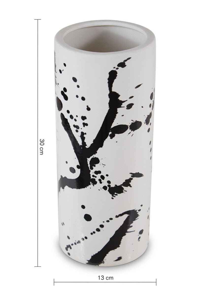 Hamilton Interiors Living Sorrell Small Black And White Ceramic Vase House of Isabella UK