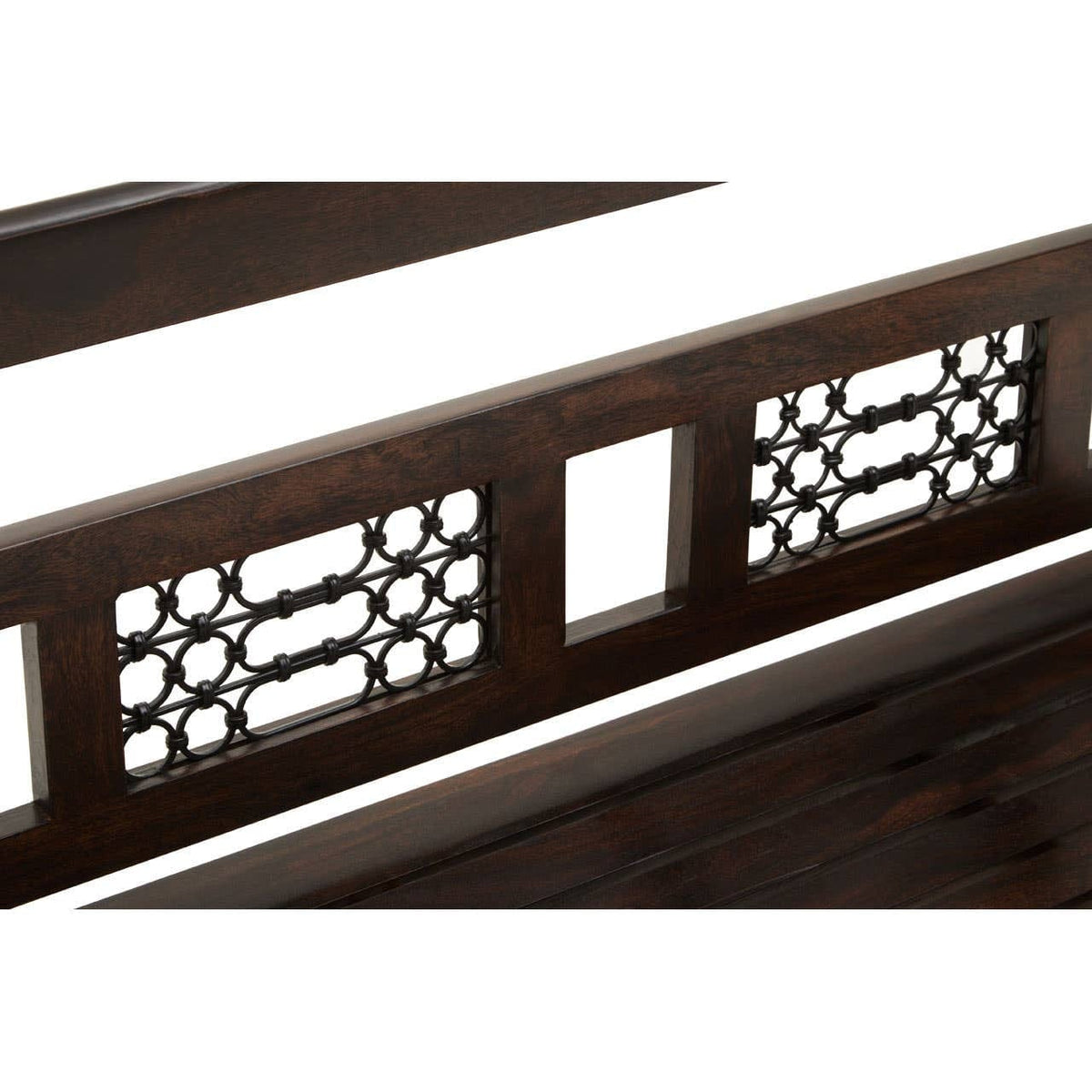 Hamilton Interiors Living Srina Dark Sheesham Wood Bench House of Isabella UK