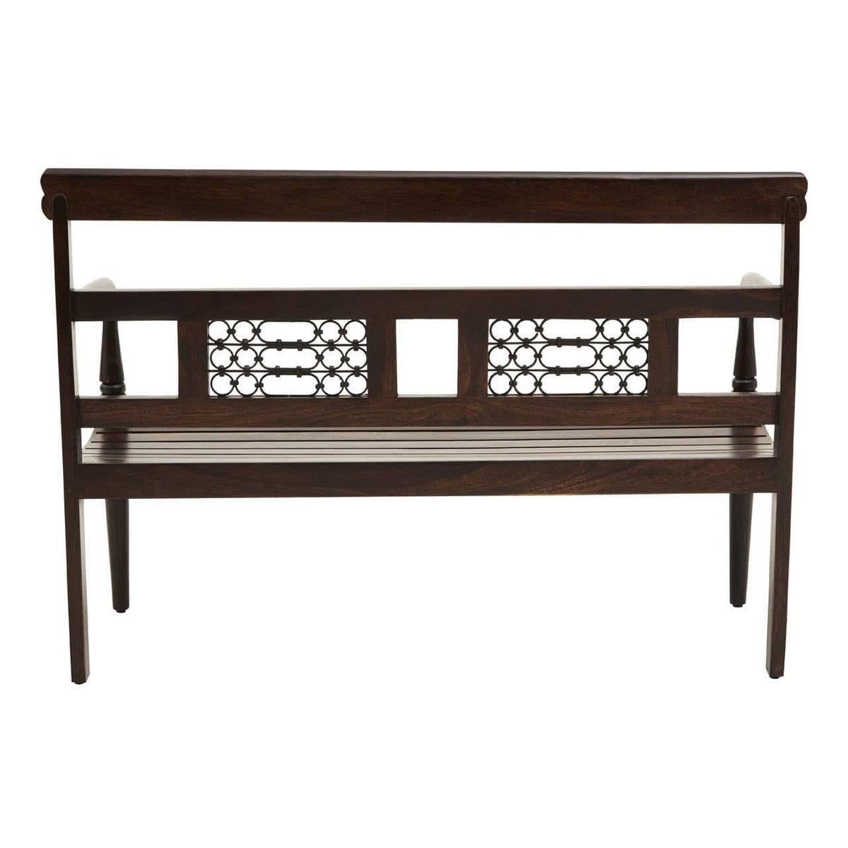 Hamilton Interiors Living Srina Dark Sheesham Wood Bench House of Isabella UK