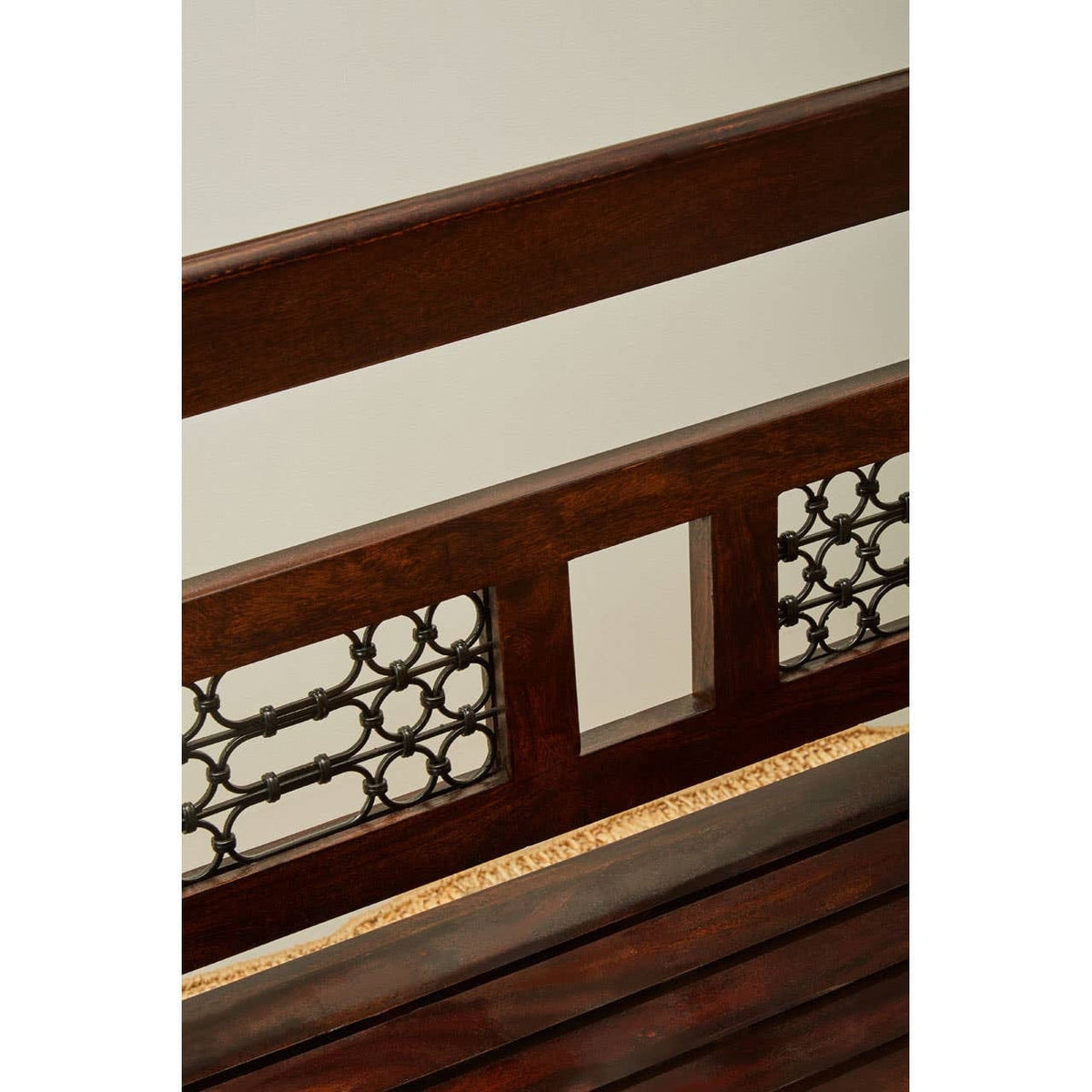 Hamilton Interiors Living Srina Dark Sheesham Wood Bench House of Isabella UK
