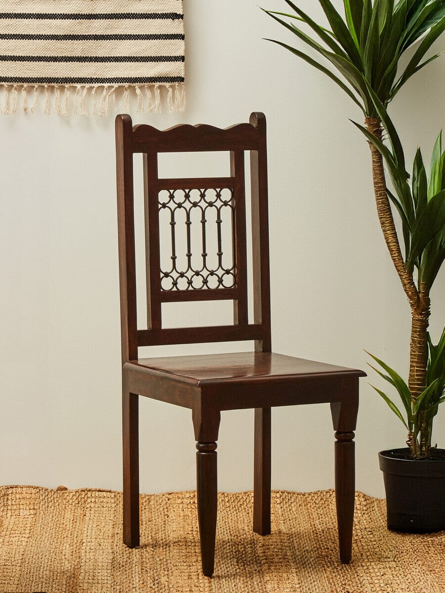 Hamilton Interiors Living Srina Dark Sheesham Wood Dining Chair House of Isabella UK