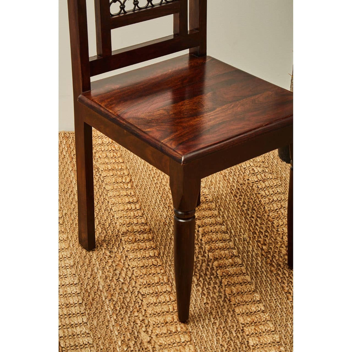 Hamilton Interiors Living Srina Dark Sheesham Wood Dining Chair House of Isabella UK