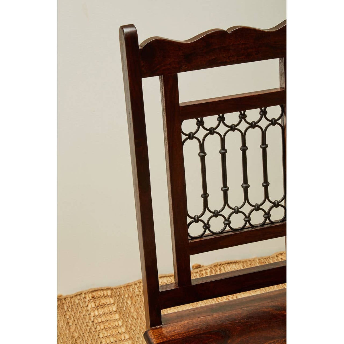 Hamilton Interiors Living Srina Dark Sheesham Wood Dining Chair House of Isabella UK