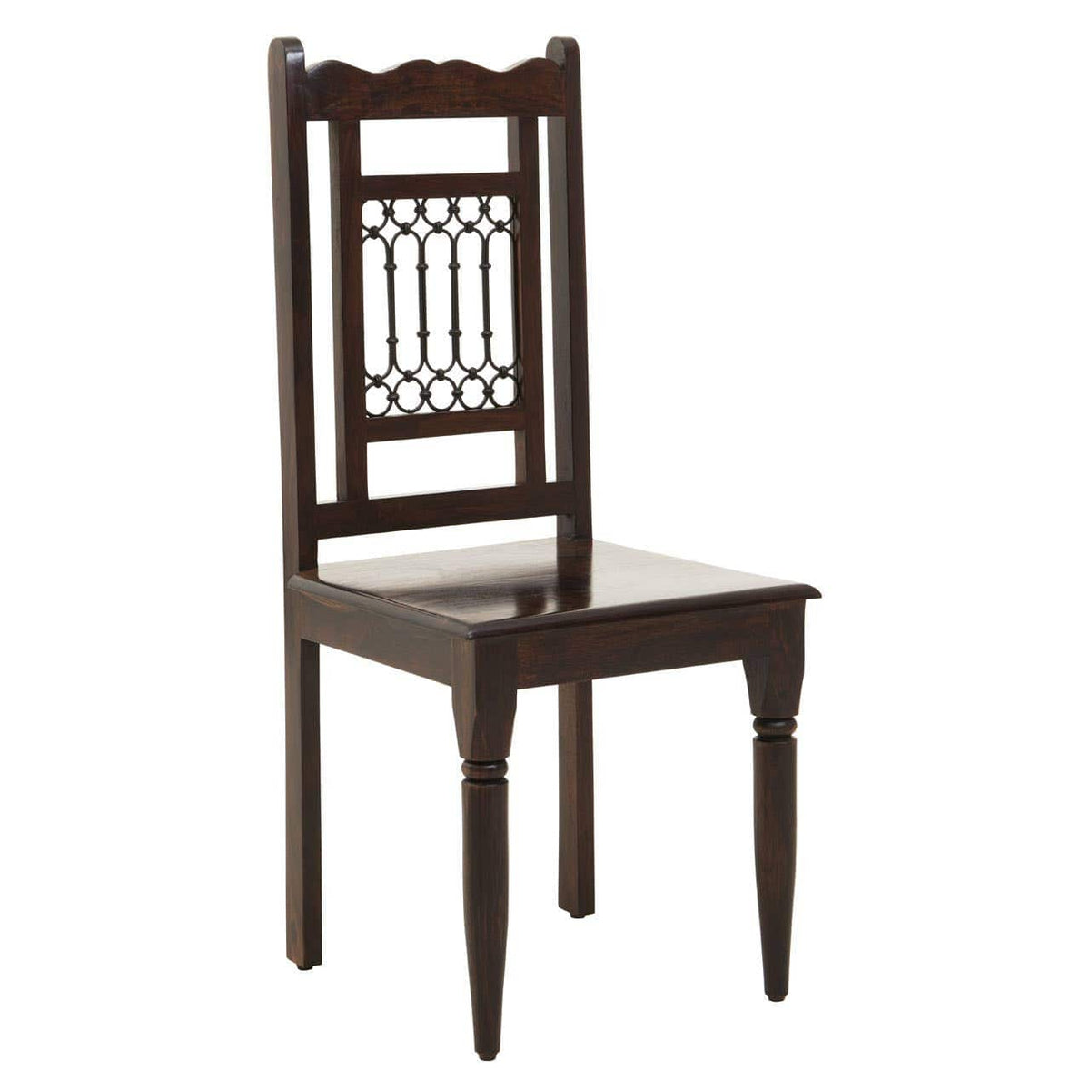 Hamilton Interiors Living Srina Dark Sheesham Wood Dining Chair House of Isabella UK