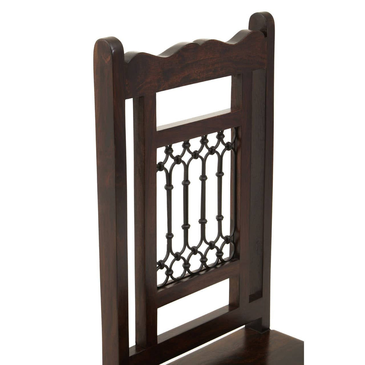 Hamilton Interiors Living Srina Dark Sheesham Wood Dining Chair House of Isabella UK
