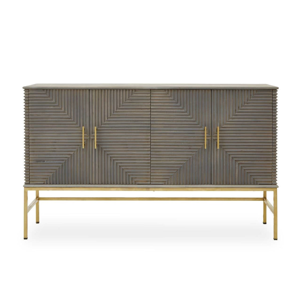 Hamilton Interiors Living Suar Grey Wash Mango Wood Sideboard House of Isabella UK