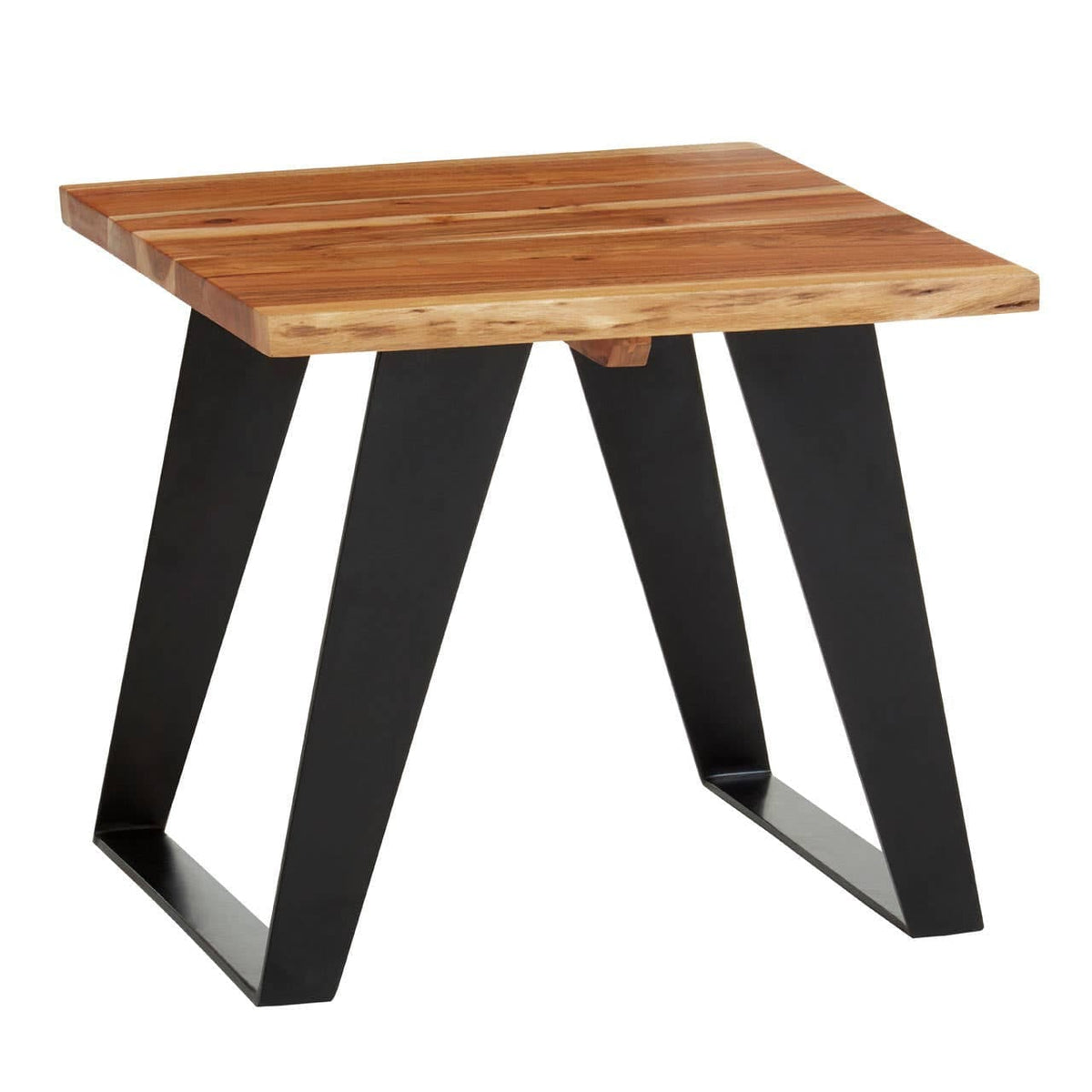 Hamilton Interiors Living Surax Acacia Wood with Black Legs Side Table House of Isabella UK