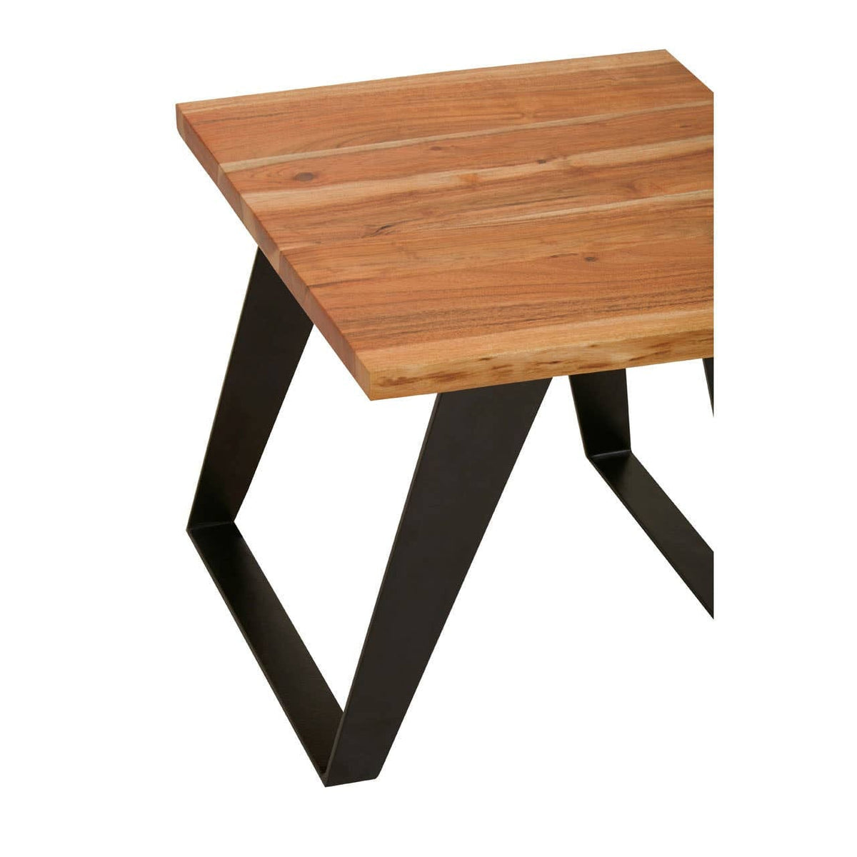 Hamilton Interiors Living Surax Acacia Wood with Black Legs Side Table House of Isabella UK