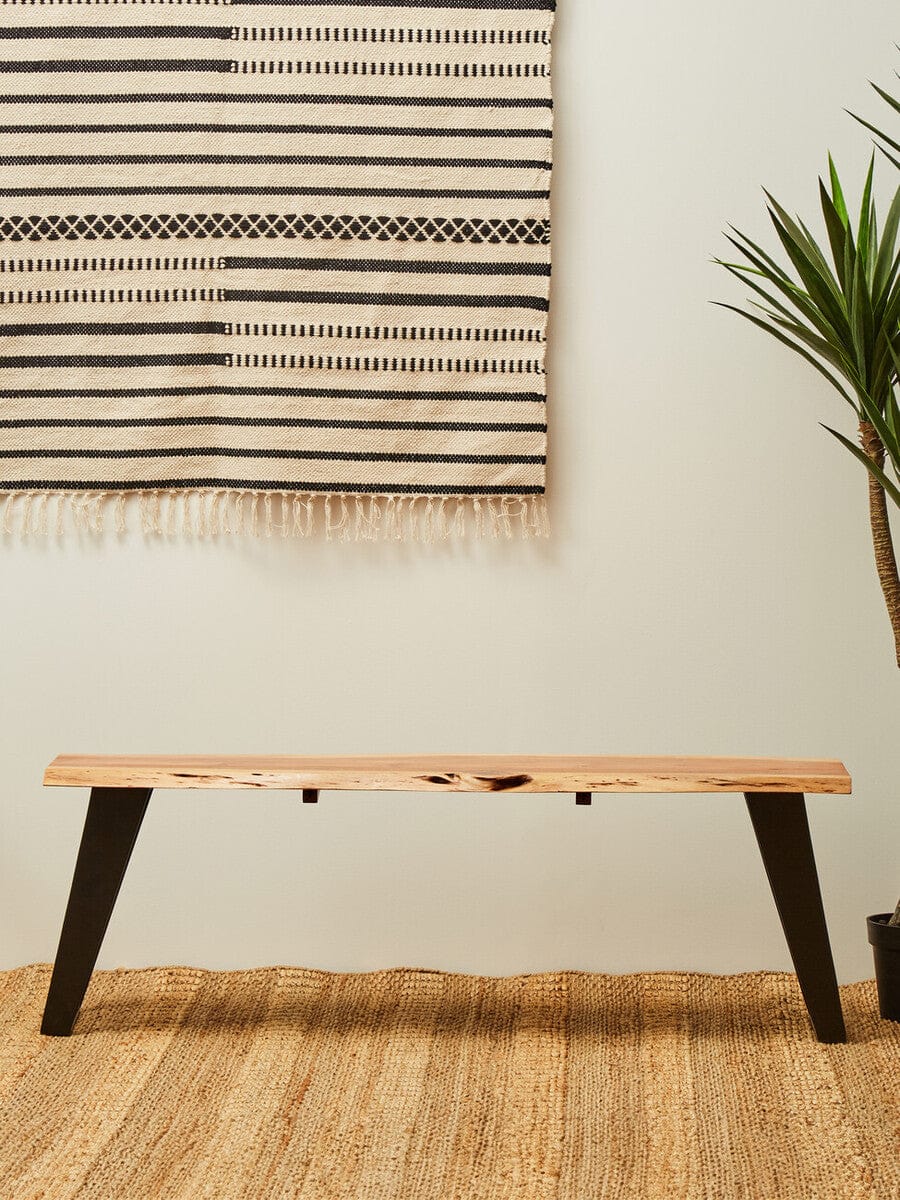 Hamilton Interiors Living Surax Acacia Wood with Live Edge Bench House of Isabella UK