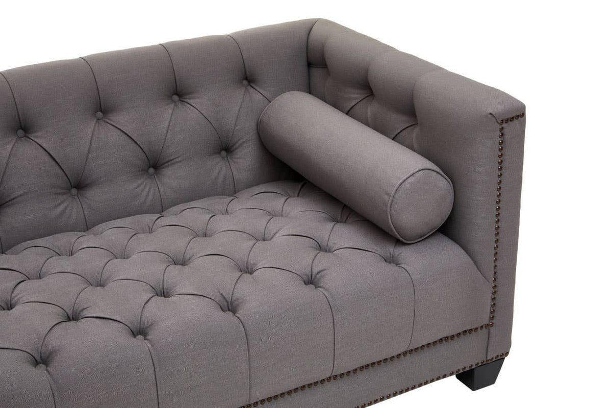 Hamilton Interiors Living Surina 2 Seat Grey Fabric Sofa House of Isabella UK
