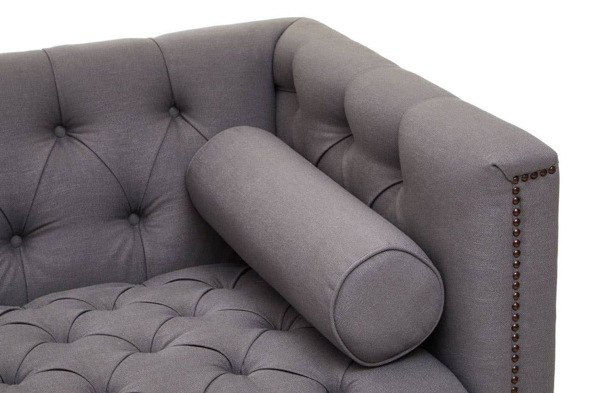 Hamilton Interiors Living Surina 2 Seat Grey Fabric Sofa House of Isabella UK