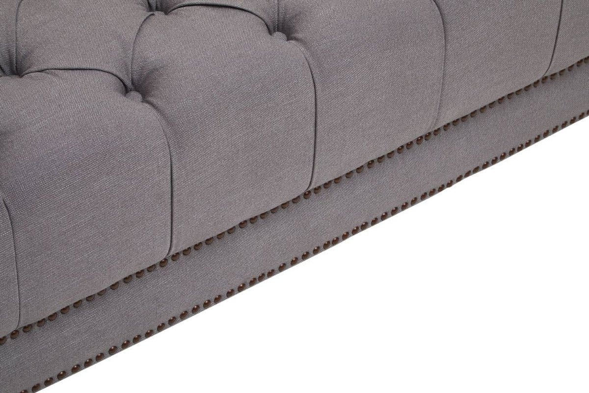 Hamilton Interiors Living Surina 2 Seat Grey Fabric Sofa House of Isabella UK