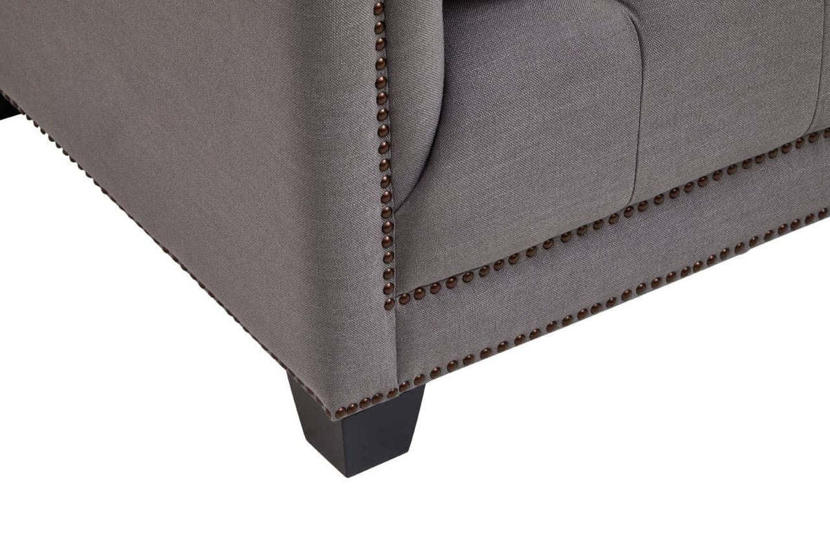 Hamilton Interiors Living Surina 2 Seat Grey Fabric Sofa House of Isabella UK