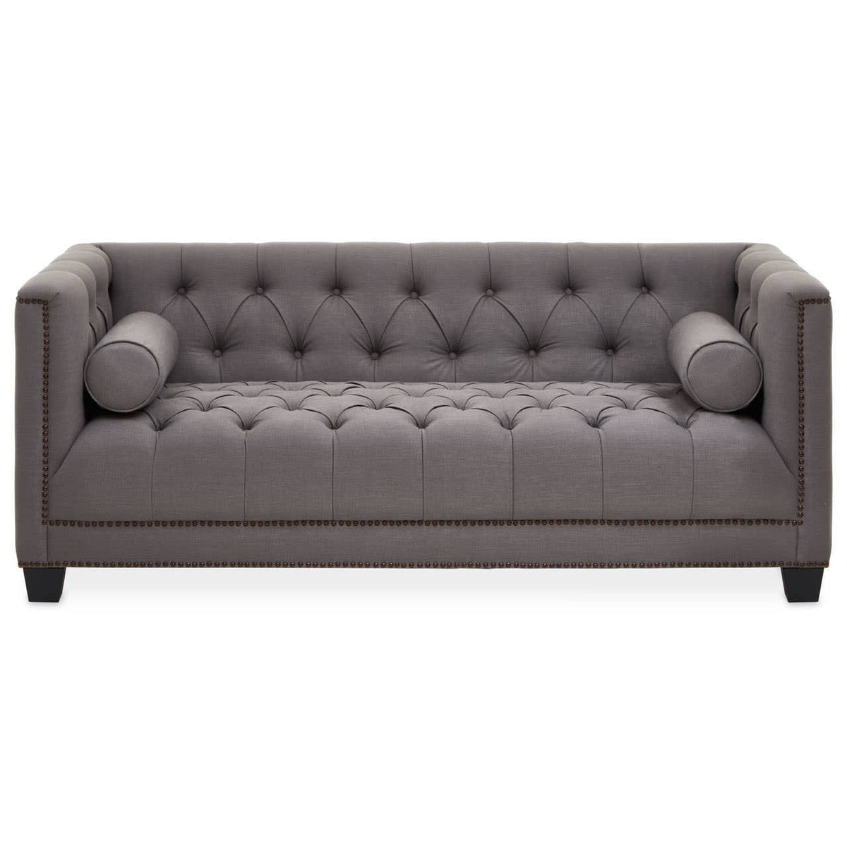 Hamilton Interiors Living Surina 2 Seat Grey Fabric Sofa House of Isabella UK