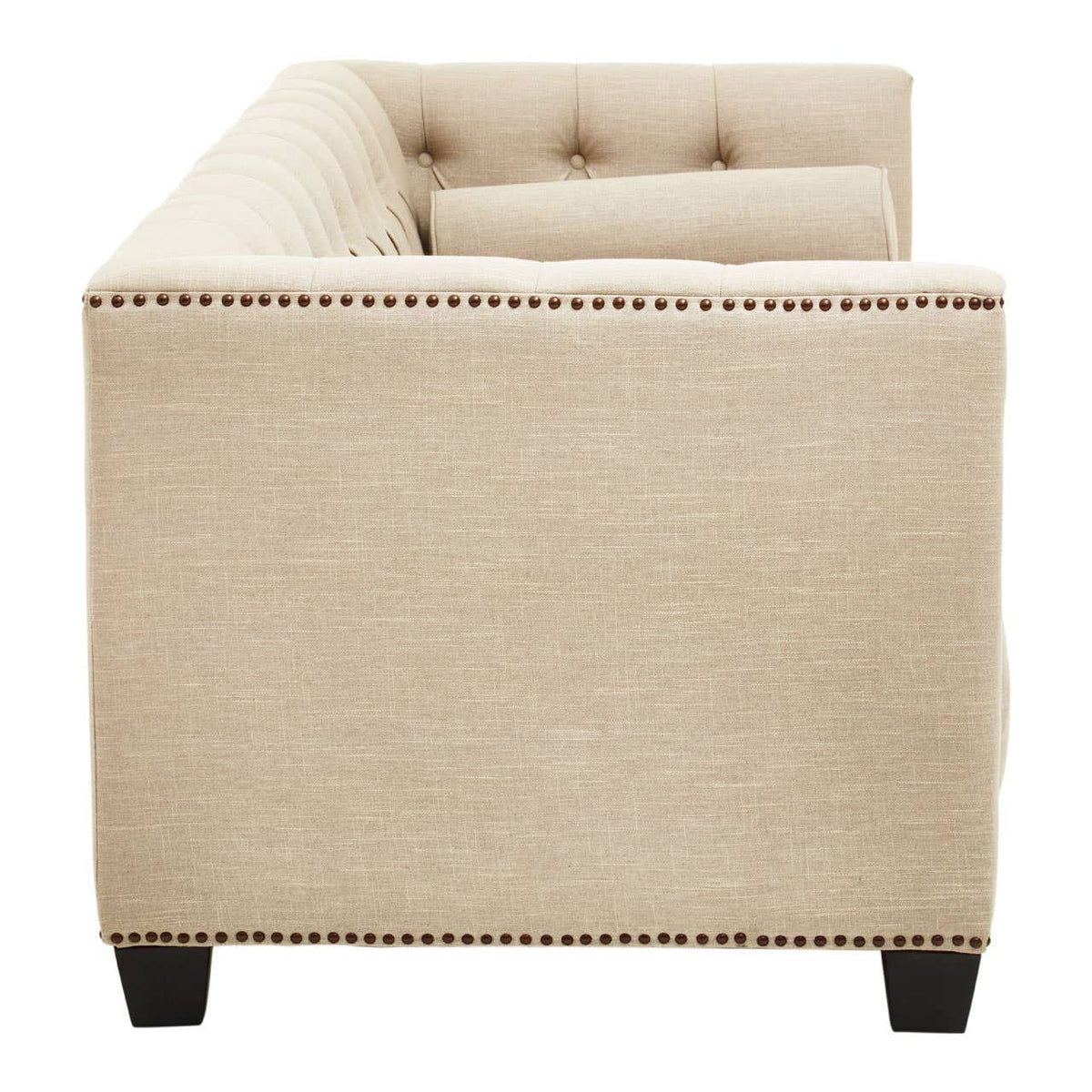 Hamilton Interiors Living Surina 3 Seat Stone Fabric Sofa House of Isabella UK