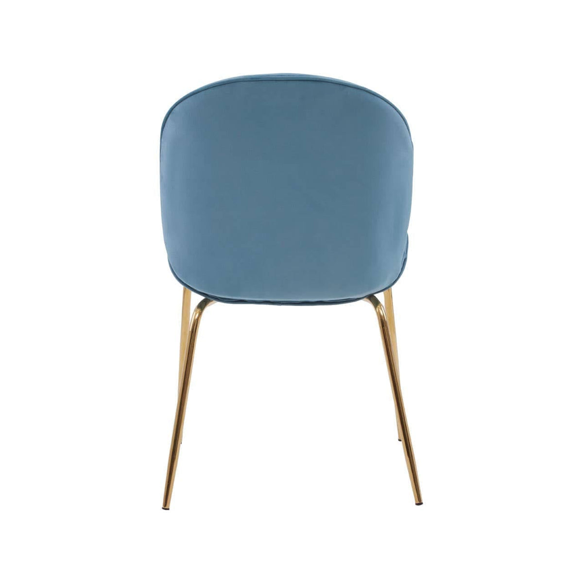 Hamilton Interiors Living Tamzin Blue Velvet and Gold Finish Dining Chair House of Isabella UK