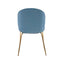 Hamilton Interiors Living Tamzin Blue Velvet and Gold Finish Dining Chair House of Isabella UK