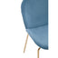 Hamilton Interiors Living Tamzin Blue Velvet and Gold Finish Dining Chair House of Isabella UK