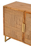 Hamilton Interiors Living Teora Mango Wood Paper Rope Detail Four Door Sideboard House of Isabella UK