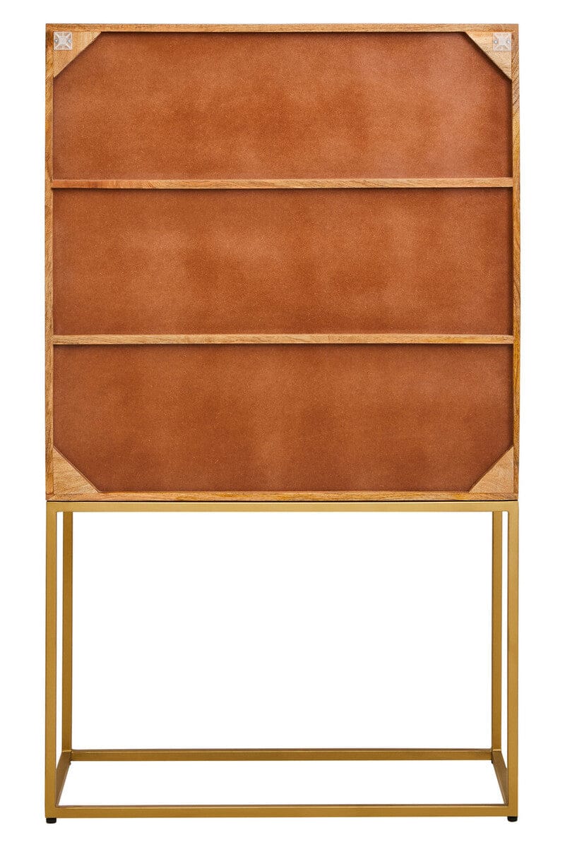 Hamilton Interiors Living Teora Paper Rope Detail Two Door Mango Wood Cabinet House of Isabella UK