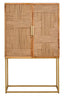 Hamilton Interiors Living Teora Paper Rope Detail Two Door Mango Wood Cabinet House of Isabella UK
