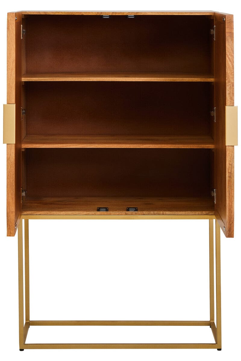 Hamilton Interiors Living Teora Paper Rope Detail Two Door Mango Wood Cabinet House of Isabella UK
