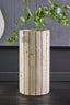 Hamilton Interiors Living Tibor Travertine Ribbed Vase House of Isabella UK