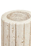 Hamilton Interiors Living Tibor Travertine Ribbed Vase House of Isabella UK
