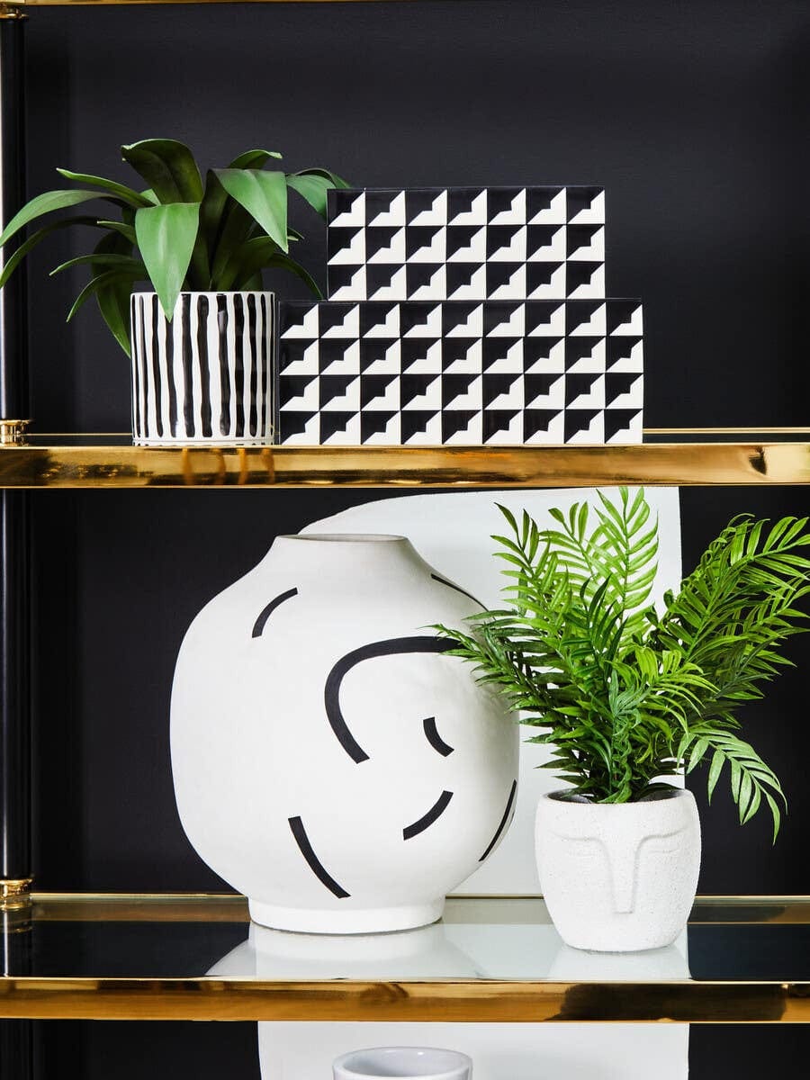 Hamilton Interiors Living Tundra Black And White Vase House of Isabella UK