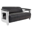Hamilton Interiors Living Victor 3 Seat Black Leather Sofa House of Isabella UK