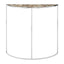 Hamilton Interiors Living Vita Half Moon Console Table with White Agate Top House of Isabella UK