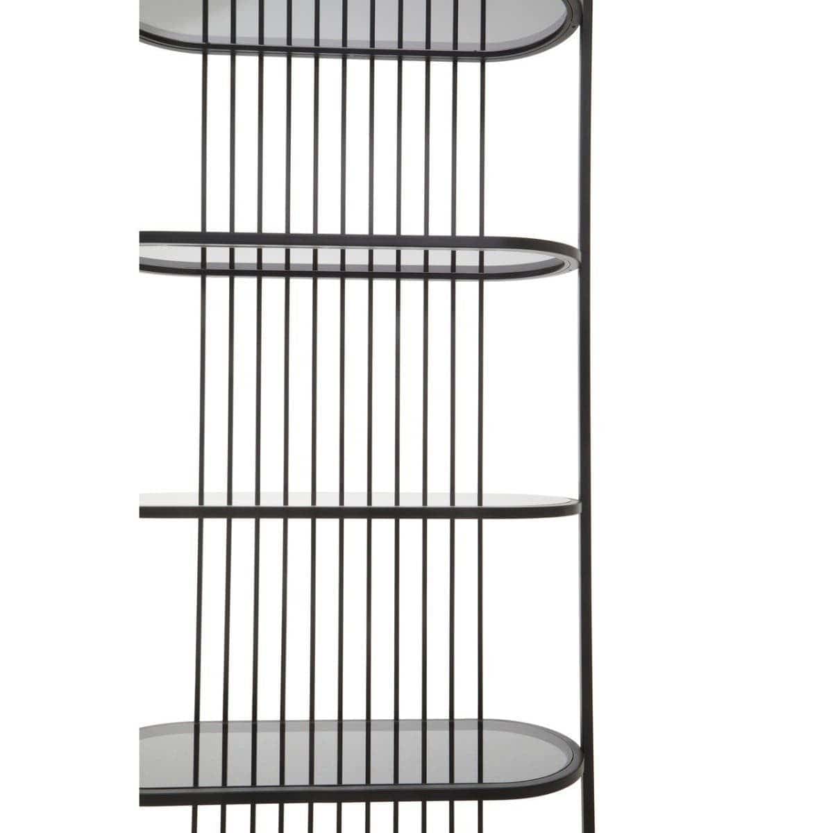 Hamilton Interiors Living Vogue Five Tier Black Shelf Unit House of Isabella UK